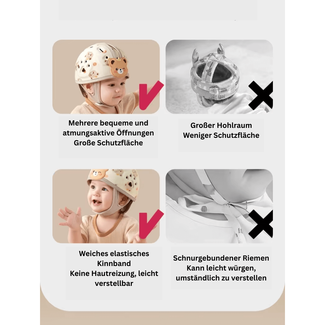 WOLKEN Baby-Kopfschutz Helm, Kleinkind-Sicherheitshelm – zum Krabbeln, Gehen, Laufen