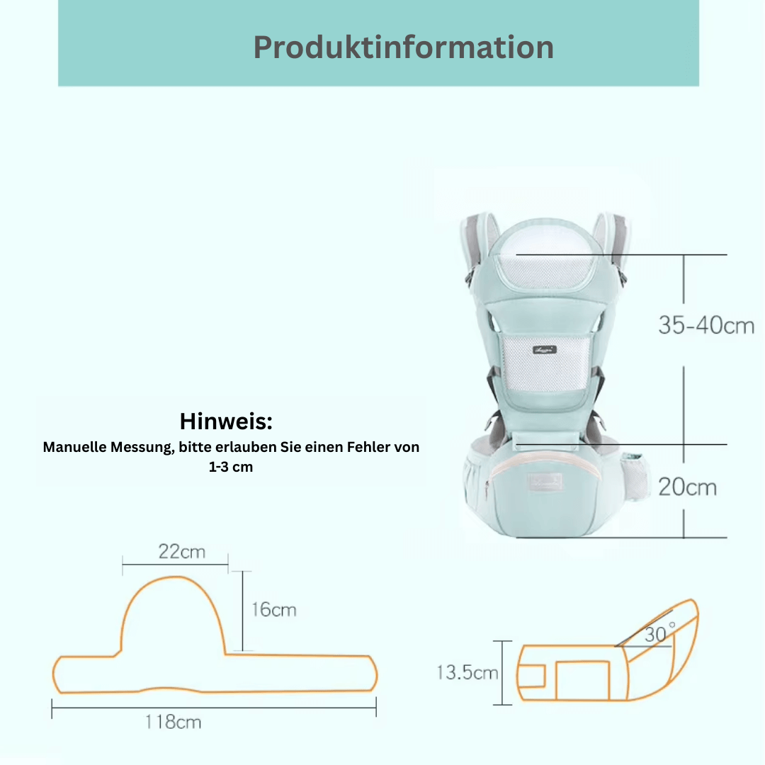 Herznah – Ergonomische Babytrage für Neugeborene bis 36 Monate | Geborgenheit, die dein Baby spürt