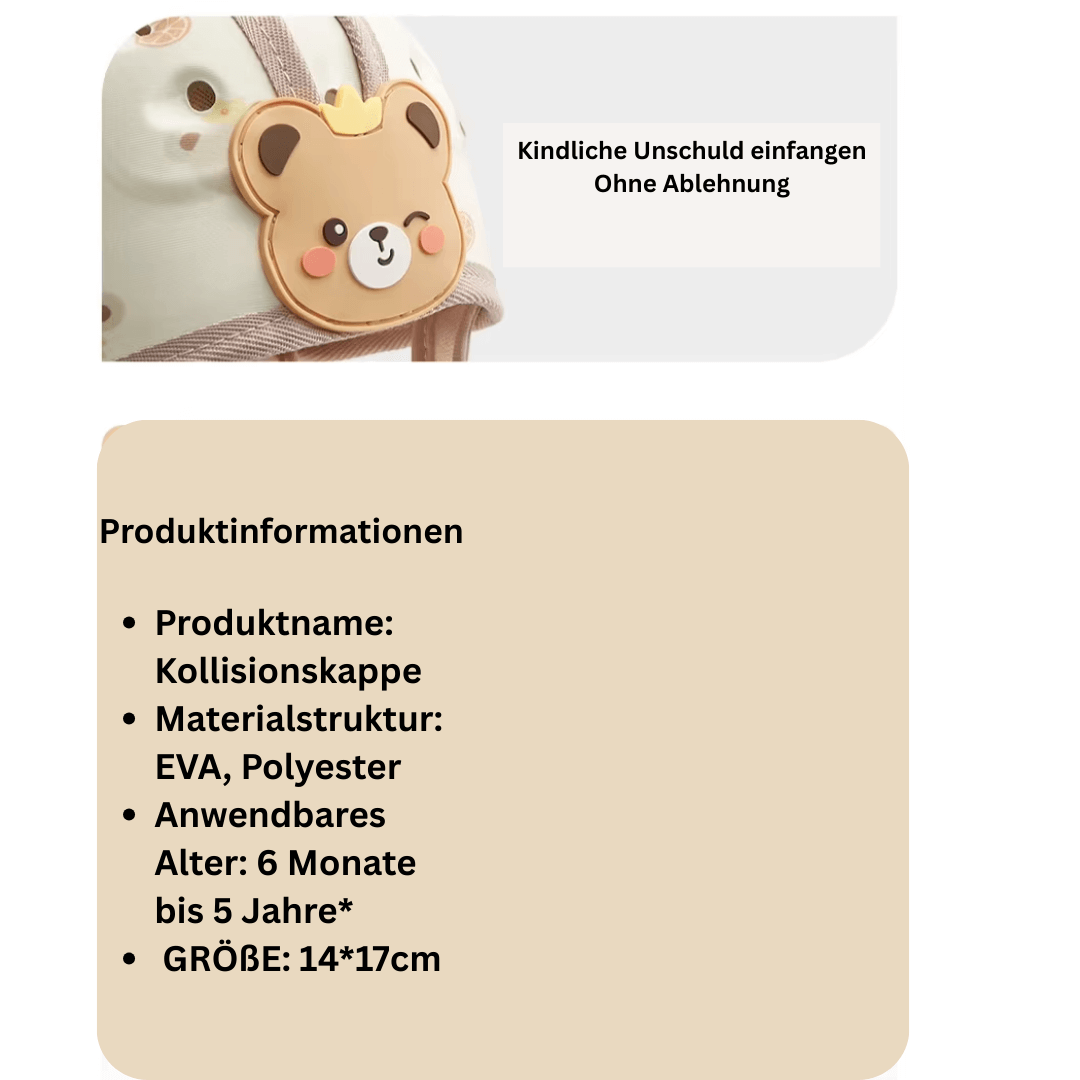 WOLKEN Baby-Kopfschutz Helm, Kleinkind-Sicherheitshelm – zum Krabbeln, Gehen, Laufen