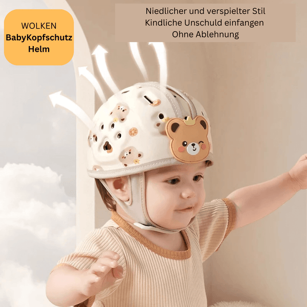 WOLKEN Baby-Kopfschutz Helm, Kleinkind-Sicherheitshelm – zum Krabbeln, Gehen, Laufen